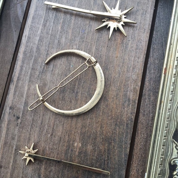 Sexy Set Star & Moon Snowflake Rhinestone Hairpin - Picture 4 of 8